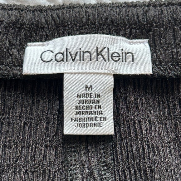 NWOT Calvin Klein Straight Textured Knit Skirt Pull On Midi Black Size Medium - Picture 8 of 14
